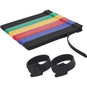x4 Heyco Hook and Loop Ties Black New